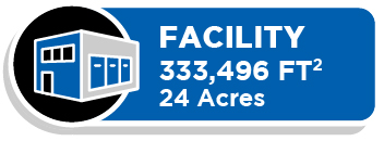 Facility: 333,496 ft2, 24 acres